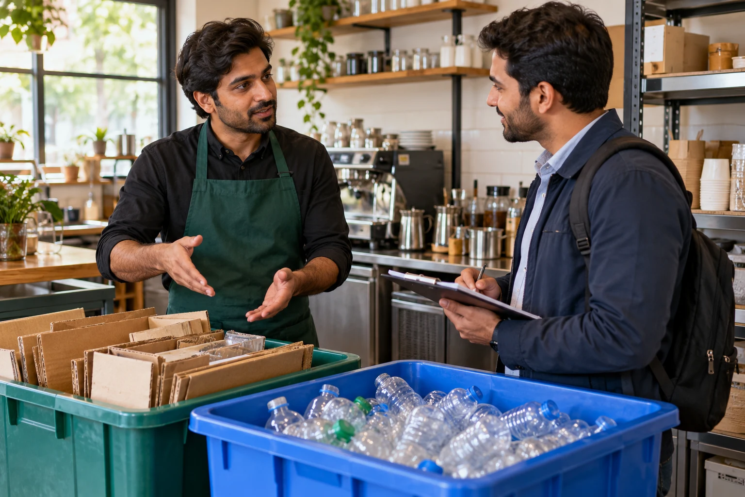 Illustration of a business collection discussion
