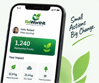 ReWorthIt app concept illustration